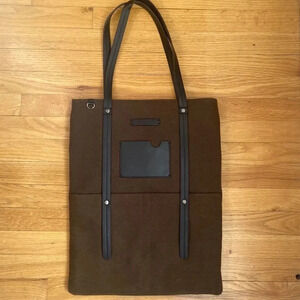 SHERPANI Hadley Wool Everyday Tote Bag (Loden)  tote black leather handle
